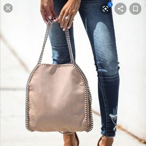 Vici faux suede chain hangbag